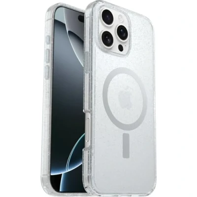 Immagine di OtterBox Cover per iPhone 16 Pro Max Symmetry Seires Clear MagSafe, resistente a shock e cadute fino; sottile, testata 3x norme MIL STD 810G, Stardust