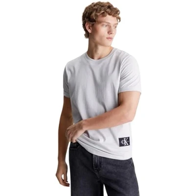 Immagine di Calvin Klein Jeans Badge TURN UP Sleeve Tshirt basic, Uomo, Taglia: XS, Lunar rock