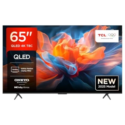 Immagine di TCL 65T8C TV QLED 4K HDR Ultra HD da 65&quot;, con tecnologia Google (Dolby Vision e Atmos, Motion Clarity Pro a 144 Hz, FreeSync, audio Onkyo 2.1, compatibile Assistant)