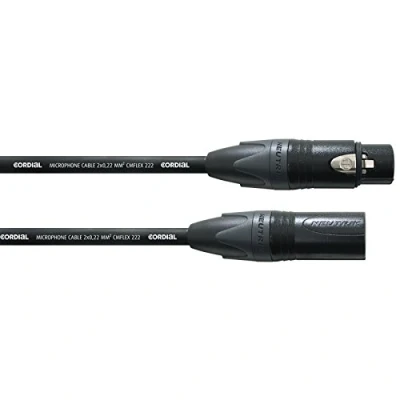 Immagine di XLR Cavo di collegamento Cordial CPM 10 FM FLEX [1x Presa 1x Spina XLR] 10.00 m Nero
