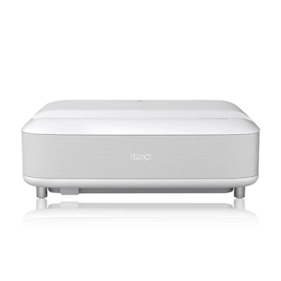 Immagine di Epson EH LS650W Videoproiettore PRO UHD 4K a ottica ultra corta, Proietta fino 120 pollici, Suono YAMAHA, 3LCD, Luminosità di 3600 Lumen, Android TV, Videogiochi, Home Cinema, Streaming in 4K,Bianco