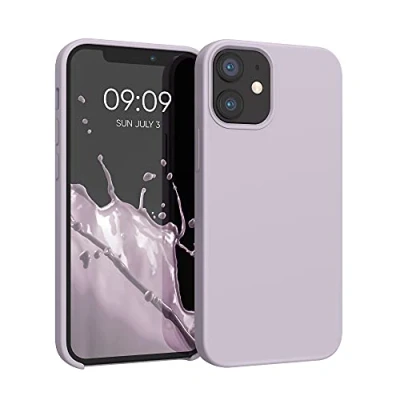 Immagine di kwmobile Cover per Apple iPhone 12 mini Custodia Back Case Smartphone in Silicone TPU Protezione Gommata nuvola viola