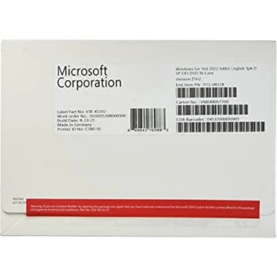 Immagine di MICROSOFT Windows Server 2022 Standard 1 License(s)