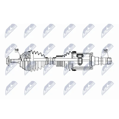 Immagine di NTY NPW BM 050 Albero motore / Semiasse Assale anteriore Dx, anteriore, Dx 820 Trasmissione automatica BMW: X1