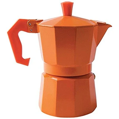 Immagine di Excelsa Chicco Colo Caffettiera, Alluminio, Arancio, 3 Tazze