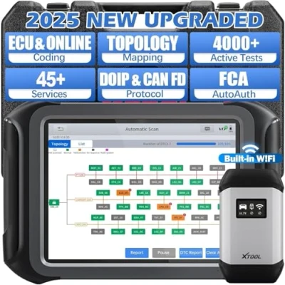 Immagine di XTOOL D9S V2.0 OBD2 Auto Diagnostica, Controllo Bidirezionale Diagnosi Professionale in Italiano, scheda topologia, codifica ECU, diagnostico completo con 42+ reset, DoIP/CAN FD, FCA AutoAuth