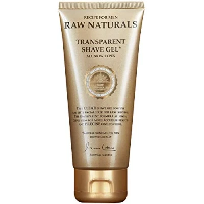 Immagine di Recipe for Men Raw Naturals Transparent Shave Gel Easy Shaving Suitable All Skin Types with Refreshing Menthol 75ml