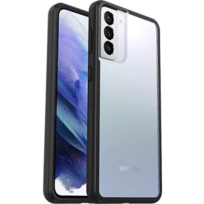 Immagine di Otterbox cover per Samsung Galaxy S21+ 5G Sleek, resistente a shock e cadute, Sottile, testata norme anti caduta MIL STD 810G, Trasparente/Nero, Senza Retail Package