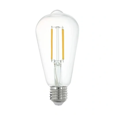 Immagine di EGLO connect.z Smart Home lampadina Led E27, ST64, ZigBee, app e controllo vocale, dimmerabile, bianco neutro, 806 lumen, 6 W, vintage chiara