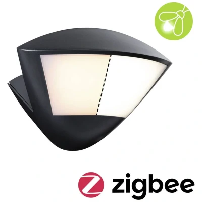 Immagine di Paulmann Skyla 94864 Lampada LED da parete per esterno con rilevatore di movimento (monocolore) 10 W Antracite