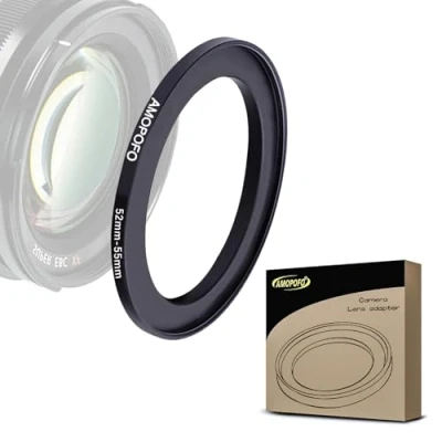 Immagine di 52mm 55mm Anelli adattatori Step up,da di Lente a Telecamera Filtro UV ND CPL,52mm to Filter Adapter