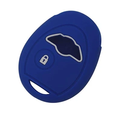 Immagine di Happyit Custodia in silicone per chiave auto Mini Cooper S R50 R53 1 tasto Blue