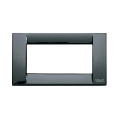 Immagine di Vimar Serie Idea Placca classica 4 moduli metallo nero