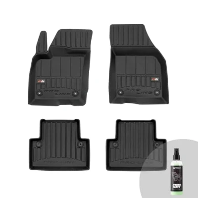 Immagine di FROGUM ProLine 3D Set Esclusivo di tappetini auto per Volvo V50 2004 2012 Materiale TPE durevole Bordini più alti