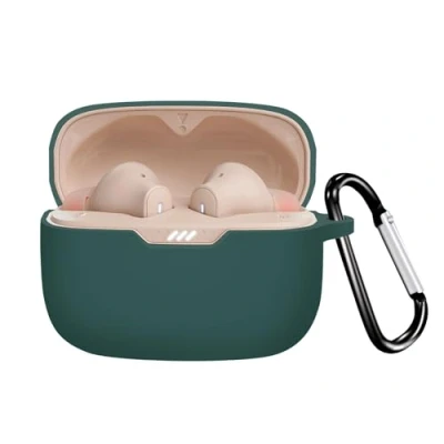 Immagine di GIOPUEY Cover Compatibile con JBL Tune 235NC, Cilicone Custodia, Ultrasottile Case Cover, Antiurto, Resistente ai Graffi Verde militare