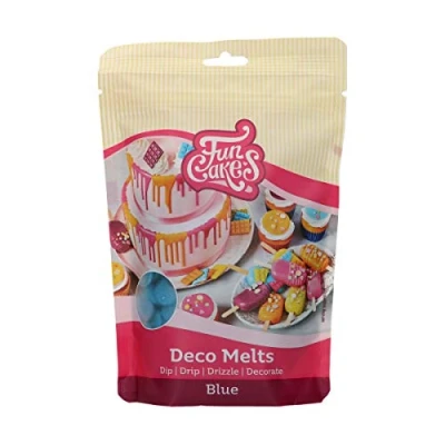 Immagine di FunCakes Deco Melts Blu Inzuppate Sgocciolate, Spruzzate e Decorate! Sciogliere nel Microonde Versare in Ogni Stampo. Preparare Dolci, Decorare Torte, Biscotti Cupcake! 250 g