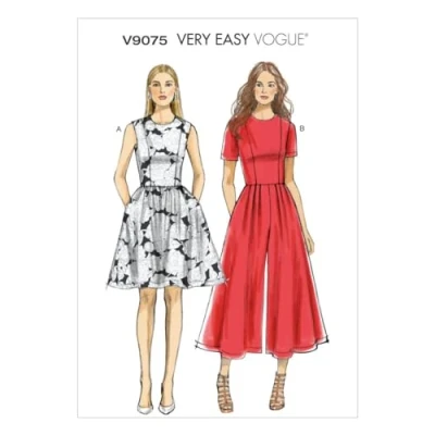 Immagine di VOGUE PATTERNS V9075 Cartamodello per Abito e Tuta Intera da Donna, Taglie dalla 46 alla 54, in Lingua Inglese