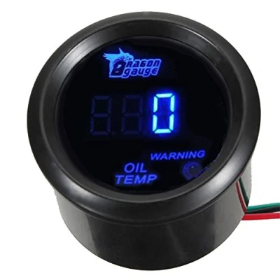 Immagine di Mintice 12V Auto 2&quot; 52mm Universale Digitale LED Blu Leggero Manometro Temperatura Olio Indicatore Calibro di Motore Misuratore Meter