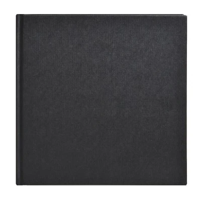 Immagine di Clairefontaine 34250C Taccuino Goldline 64 fogli cucito e incollato (formato quadrato ) 15x15 cm carta bianca 140 g, copertina rigida nera