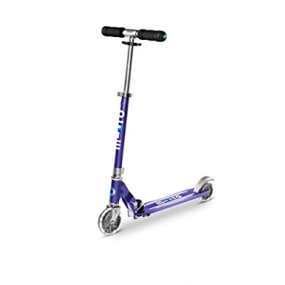 Immagine di Micro Scooter Sprite LED per bambini Manubrio regolabile Ruote luminose Pieghevole 5 12 anni Ragazzi e ragazze Blu