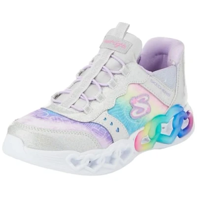 Immagine di Skechers Infinite Heart Lights Sneakers basse silver/multicoloured per bambini, Taglia: 27.5, Silver/multi coloured Sintetico / tessuto