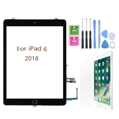Immagine di Hedywei Schermo Tattile di Ricambio per iPad 6 Gen A1893 A1954 (2018 9.7 inch) Touch Screen Digitizer con Kit utensile (Nero)