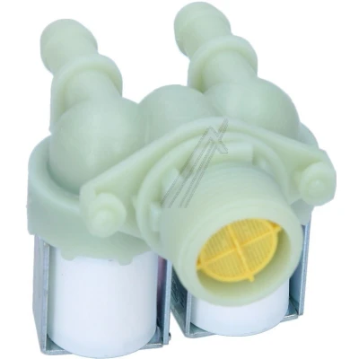 Immagine di Candy/Hoover 41040283 valvola d&#039;ingresso da 2 getti lavatrice EV2V snap in n/rit P25 js