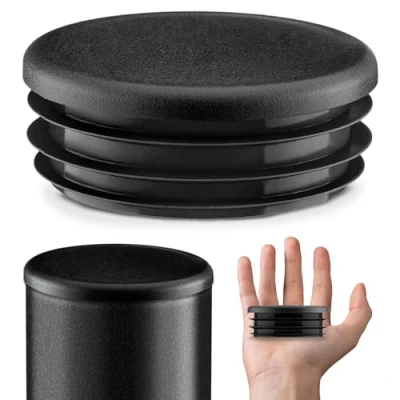 Immagine di Confezione da 5tappi lamellari rotondi, in plastica, cappucci di copertura, Nero