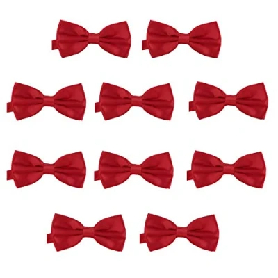 Immagine di DonDon Set da 10 papillon uomo 12 x 6 cm già legato e infinitamente regolabile Porpora
