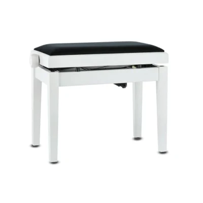 Immagine di GEWA panca per pianoforte Deluxe Autolift con comoda regolazione in altezza, legno massiccio, bianco opaco
