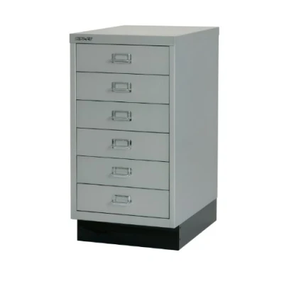 Immagine di BISLEY MultiDrawer, Serie 29 con Base, DIN A3, 6 cassetti, Metallo, 355 Argento, 43.2 x 34.9 67 cm