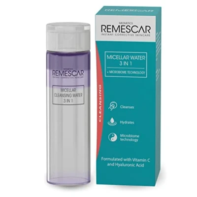 Immagine di Remescar Acqua Micellare 200ml 3 in 1 Detergente Struccante Viso e Occhi Rimuove Delicatamente Trucco con Vitamina C l&#039;Acido Ialuronico Microbiome Tecnologia Gel