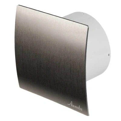 Immagine di Ventola da bagno, diametro 100 mm, argento spazzolato WES, con sensore di umidità/umidostato Timer/avvio posticipato, bagno e cucina