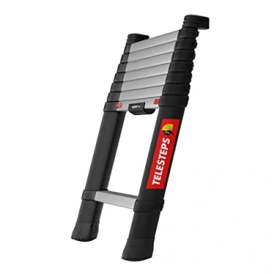 Immagine di Scala telescopica 2,6m di TELESTEPS I Made in Sweden Prime Line qualità compatta con design premium brevettato Corrimani triangolari EN 131 certificata 72226 541