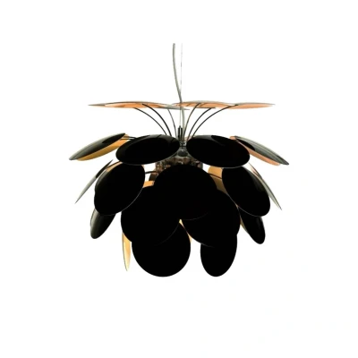 Immagine di MARSET Lampada a sospensione Discocó Ø 68 cm nero/oro