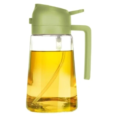 Immagine di TrendPlain bottiglia dispenser per olio da cucina 470 ml, erogatore 2 in 1 d&#039;oliva e spruzzatore olio, cucina, insalata, barbecue, pezzi,