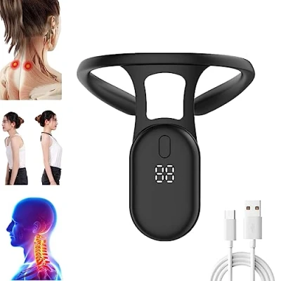 Immagine di Donubiiu Smart Back Support, Health Posture Reminder Device,Encantost Corrects Support Training (Black)