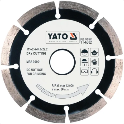 Immagine di YATO YT 6002 Mola per troncare, Rettificatore ad angolo 115 12000