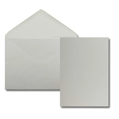 Immagine di Kim Kranholdt GmbH set di biglietti DIN A5/ C5, con buste, colori vivaci 25 Karten Sets 35 grigio chiaro.