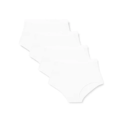Immagine di Playtex Slip Midi in Cotone Biologico Confortevole Donna x4, Bianco (White), M