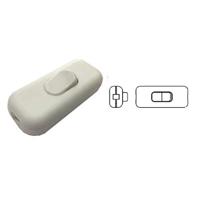 Immagine di PULSANTE UNIPOLARE INTERRUTTORE A PERETTA TERMINALE BIANCO 230V 2A ABAT JOUR