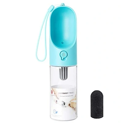 Immagine di PETKIT Eversweet Borraccia per Cani Portatile, One Touch Bottiglia da Viaggio Cani,Senza BPA,Antibatterico,Adatto Escursioni e Campeggio,400 ml(Blu)