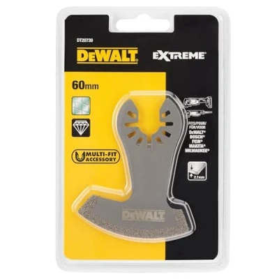 Immagine di DEWALT ACCESSORI per UTENSILE MULTIFUZIONE Lama diamantata taglio piastrelle largh.60mm Prof.2,2mm