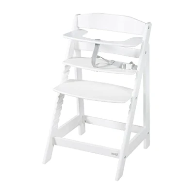 Immagine di roba Seggiolone Evolutivo Sit Up Flex 2 in 1, Altezza Regolabile, dai 6 Mesi fino ai 70 kg, con Poggiapiedi, Robusto ed Ergonomico, Legno Laccato Bianco