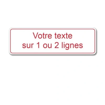 Immagine di Mygoodprice Targa con incisione personalizzata da 1 a 2 righe, 13 x 4 cm, adesiva, colore: Rosso