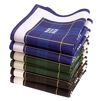 Immagine di Merrysquare Fazzoletti da Uomo in Tessuto Stampato Taglia Grande 40cm x 6 pezzi 100% cotone (Curibita)