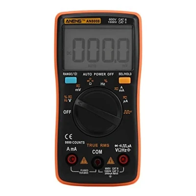 Immagine di ANENG AN8008 Multimetro Digitale True RMS AC DC Voltage Amperometro Corrente Ohm Meter Test Diodi Transistori Temperatura Rosso