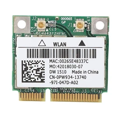 Immagine di Scheda di rete Dual Band 2.4G/5Ghz, BCM94322HM8L DW1510 wireless PCI E 300Mbps Mini per DELL E4200 E5500