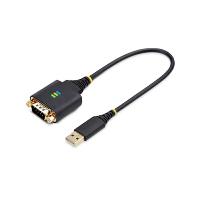 Immagine di StarTech.com Cavo Adattatore USB a Seriale da 30 cm, Convertitore DB9 RS232 COM Retention, FTDI, Viti Sostituibili