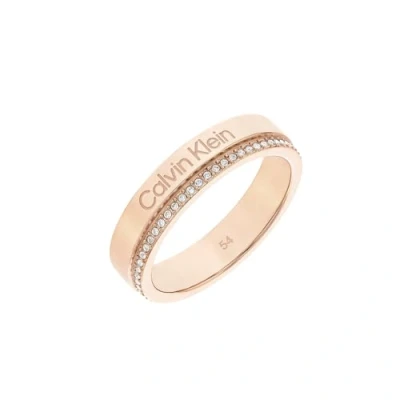 Immagine di Calvin Klein Anello da donna Collezione MINIMAL LINEAR con cristalli 35000202D